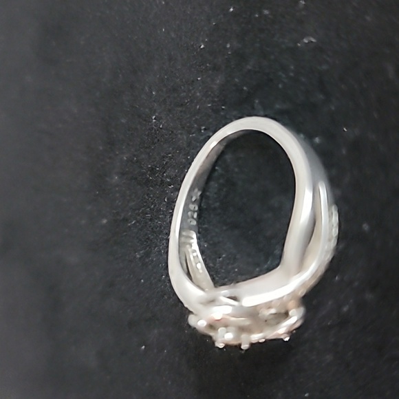 925 Sterling Silver 2 Heart Ring Size 6.5-7 - Picture 4 of 10